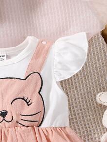 Đầm em bé Xù 2 trong1 Hoạt hình Khối Màu - Nhiều màu - Xem 3