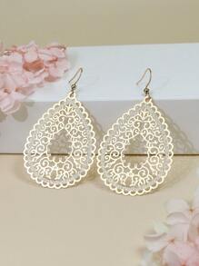 4對鏤空耳墜,不銹鋼首飾類 - 彩色 - 查看 2