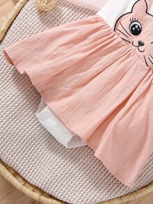 Đầm em bé Xù 2 trong1 Hoạt hình Khối Màu - Nhiều màu - Xem 7