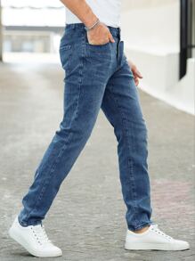 Quần Jeans Nam Túi màu trơn - Rửa trung bình - Xem 3