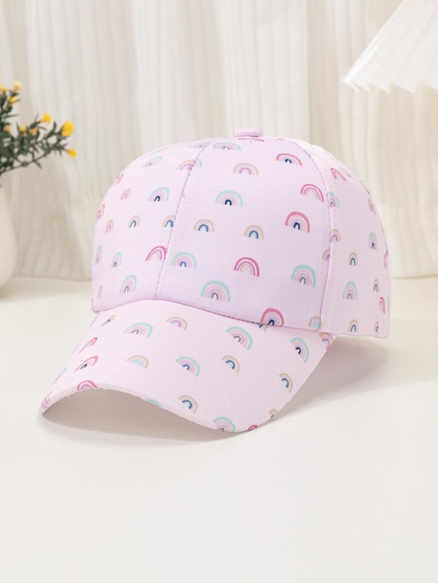 Toddler Kids Rainbow Print Baseball Cap - Multicolor - View 1