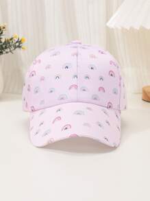 Toddler Kids Rainbow Print Baseball Cap - Multicolor - View 3