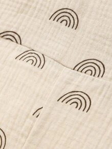 Đứa bé trai In Toàn bộ Romper tổng thể & Phụ kiện Mũ - Màu be - Xem 7