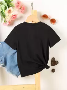 SHEIN 少女心&口號印花圖形t恤