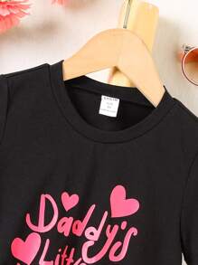 SHEIN 少女心&口號印花圖形t恤