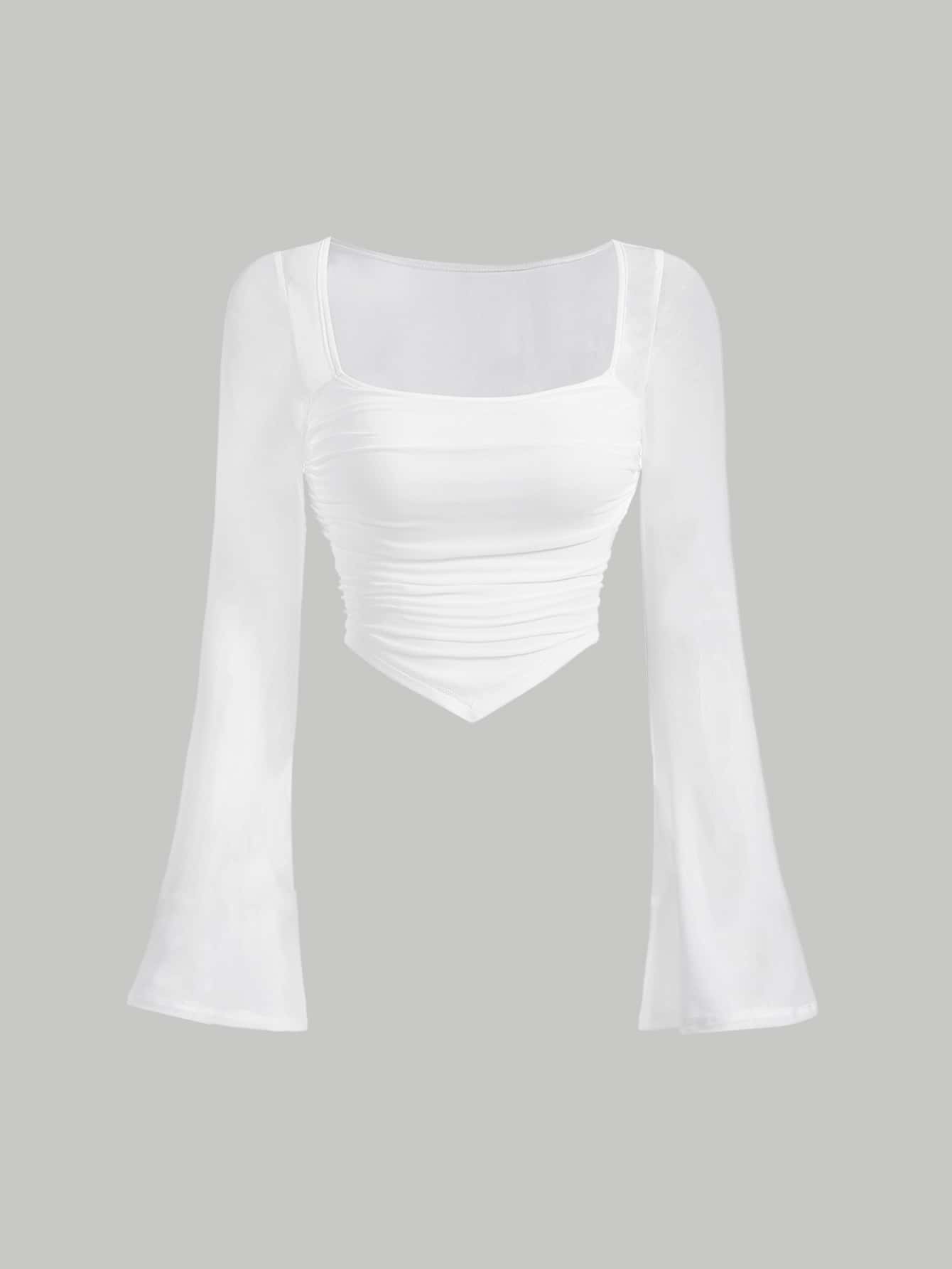 Square Neck Ruched Tee