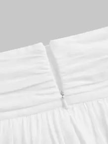 SHEIN MOD 素色圍裹打結半身裙