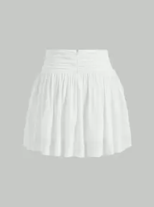 SHEIN MOD 素色圍裹打結半身裙