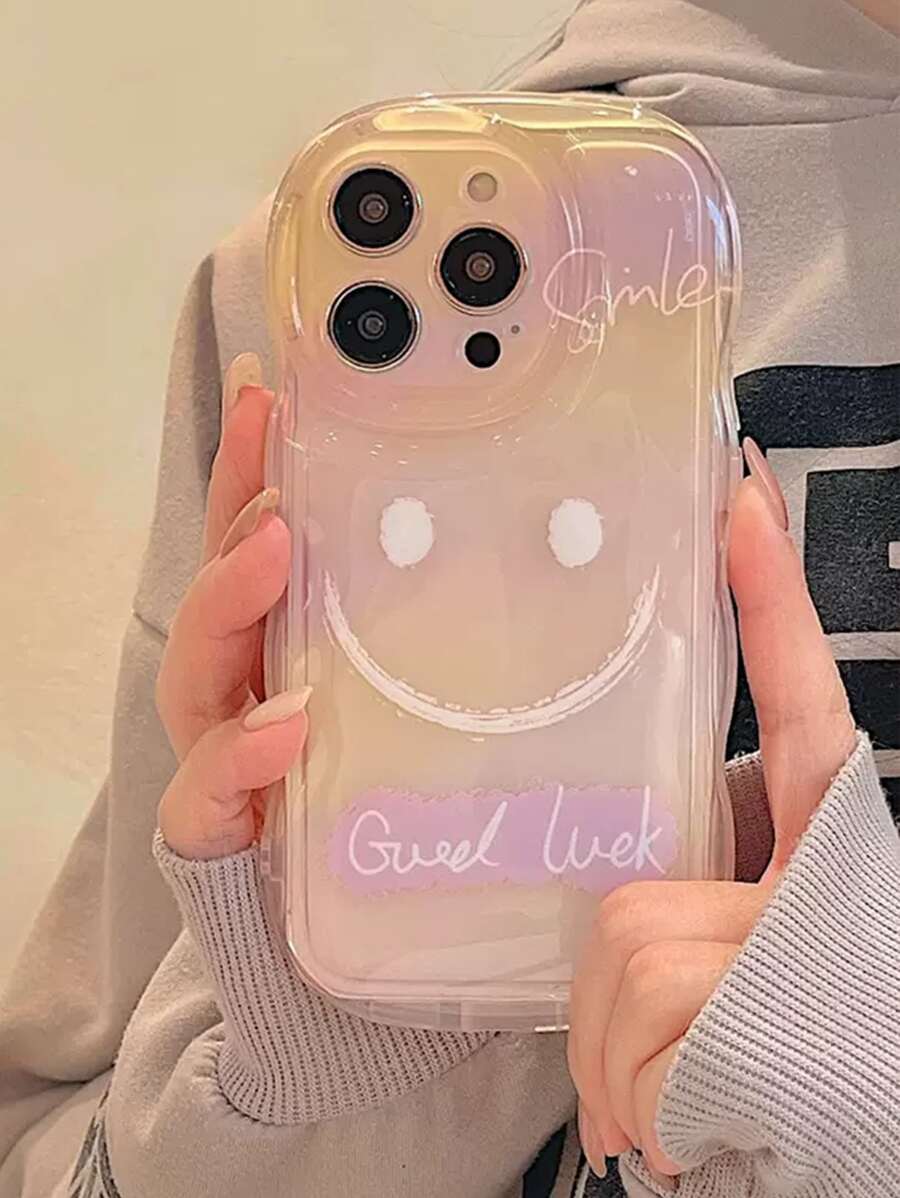 Smile Pattern Phone Case - Multicolor - View 1