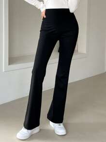 DAZY Solid High Waist Leggings - Black - View 2