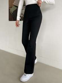 DAZY Solid High Waist Leggings - Black - View 5