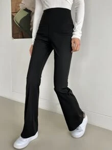 DAZY Solid High Waist Leggings - Black - View 6