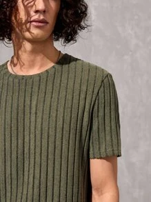 Manfinity VCAY 1 bucată tricou solid și 1 bucată pantaloni scurți