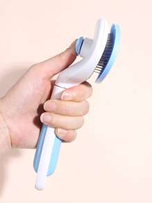 1pc Color Block Pet Hair Comb - Blue - View 2