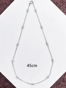 Collar de decoración de cuentas para hombre, para regalo de joyería y fiesta - Plateado - Ver 3