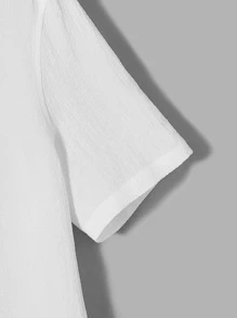 Manfinity Men Solid V Collar Top - White - View 4