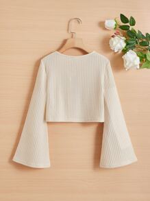 SHEIN Chicas Vestido de tirantes & con cordón delantero Top - Multicolor - Ver 2