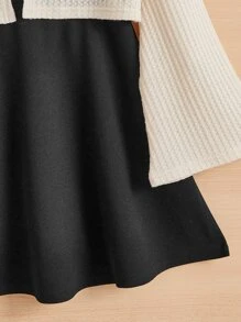 SHEIN Chicas Vestido de tirantes & con cordón delantero Top - Multicolor - Ver 4