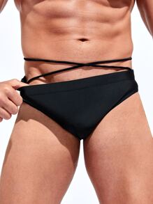 Manfinity KASUA Hombres Calzoncillo de natación unicolor - Negro - Ver 1