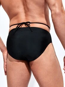 Manfinity KASUA Hombres Calzoncillo de natación unicolor - Negro - Ver 2