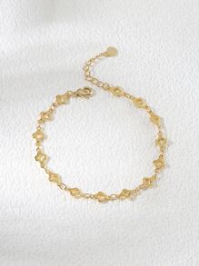 花朵装饰手链情人节 - 金黃色 - 查看 1