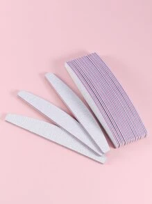 15 piezas limas de uñas de grano 100/180, esmeril de doble cara, esmeril lavable, tampones de uñas reutilizables, herramientas de manicura para uñas naturales, uñas acrílicas, uso doméstico y de salón - Gris - Ver 1