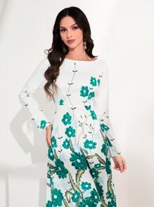 Modelyn Floral Print Zip Back Dress - Multicolor - View 4