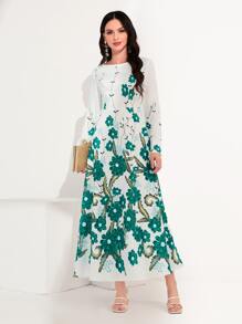 Modelyn Floral Print Zip Back Dress - Multicolor - View 5