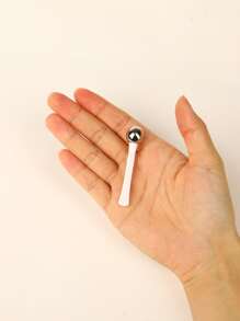 1入組迷你金屬按摩棒眼霜塗抹器棒面膜按摩器滾輪工具 - 白色 - 查看 6