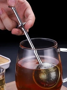 1 pieza Colador de té de acero inoxidable - Plateado - Ver 3