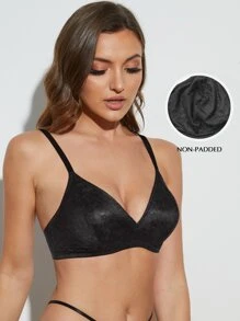 Floral Lace Bralet - Black - View 1