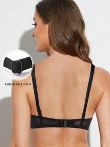 Floral Lace Bralet - Black - View 2