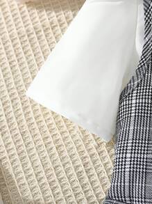 女孩格紋印花前紐扣連衣裙和襯衫 - 彩色 - 查看 5