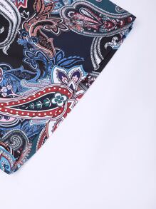 Manfinity RSRT Hombres con estampado de paisley Camisa & Shorts sin camiseta - Multicolor - Ver 4