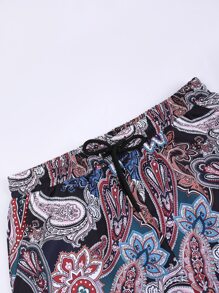 Manfinity RSRT Hombres con estampado de paisley Camisa & Shorts sin camiseta - Multicolor - Ver 6