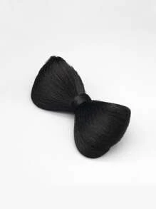 Flecos con diseño de lazo corto sintético pelo - Negro - Ver 3