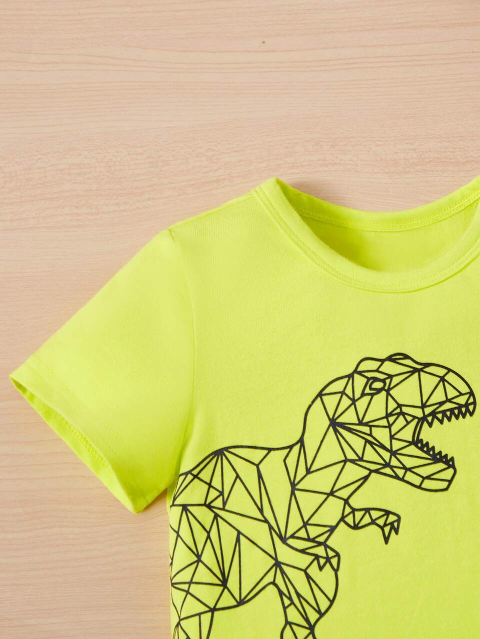 Baby Boy Dinosaur Print Tee & Drawstring Waist Track Shorts