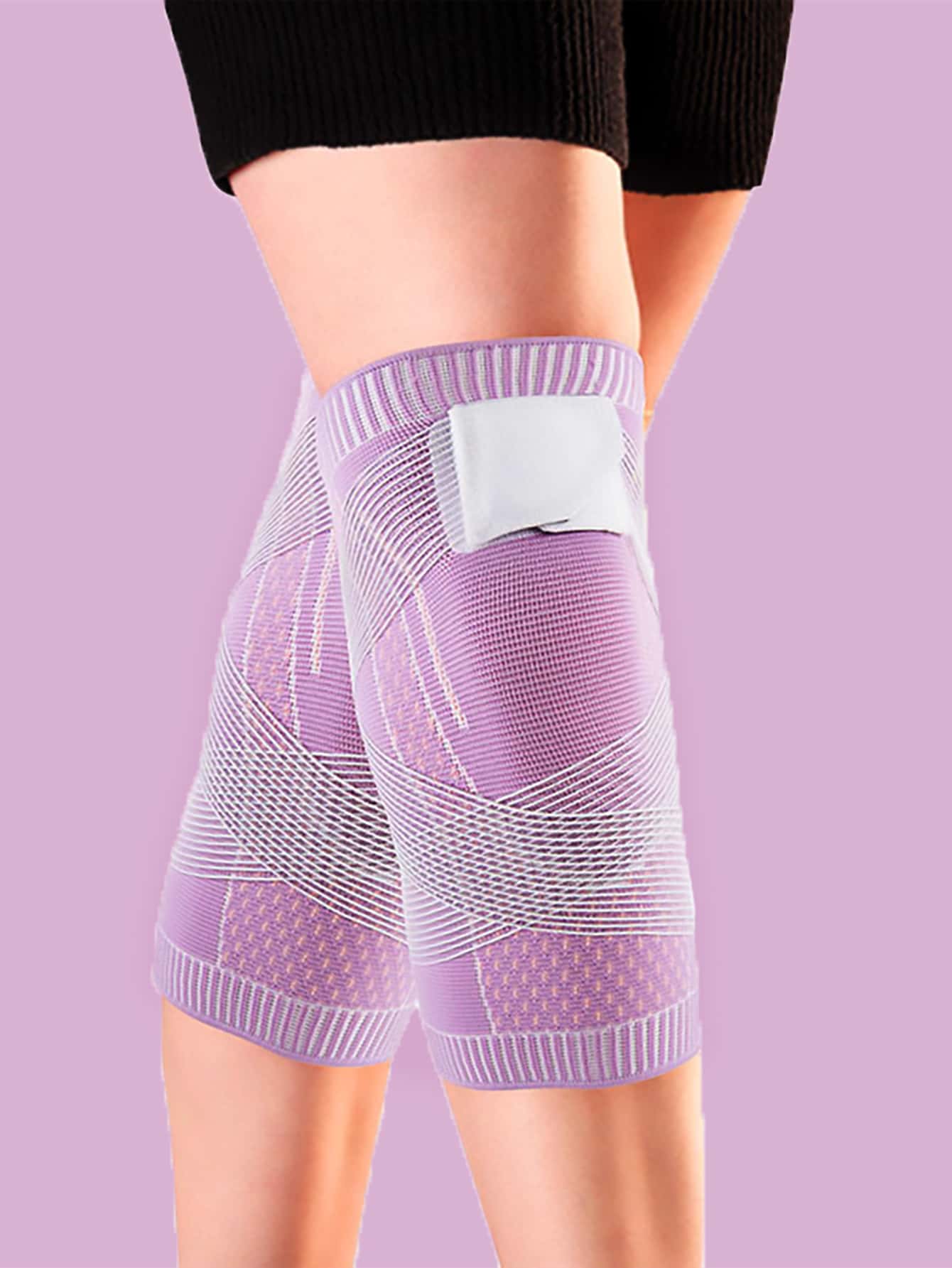 1pc Striped Sports Knee Pad - Pink - View 1