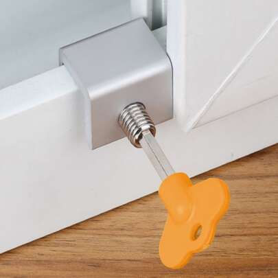 1 件不锈钢锁，家用平移窗锁