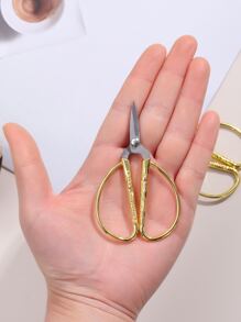 Kéo Vàng Zig Zag Thép Cao Cấp Bền Vintage Kéo Thợ May Thủ Công Hộ Gia Đình Cho Kéo Vải Rsembroidery Kéo Cắt May - Vàng - Xem 2