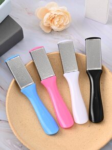 1pc Stainless Steel Foot Callus Remover, Creative Random Color Double-Side Foot Dead Skin Remover With Plastic Handle - Multicolor - View 6