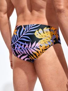 Manfinity Men Tropical Print Swim Brief - Multicolor - View 2