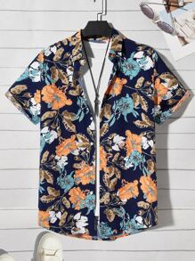 Manfinity NXTstreet Áo sơ mi nam họa tiết hoa cho kỳ nghỉ hè - Nhiều màu - Xem 3