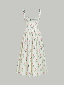 SHEIN MOD 滿版印花吊帶連衣裙