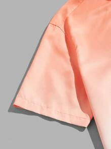 Manfinity Men Ombre Shirt & Drawstring Waist Shorts - Multicolor - View 3