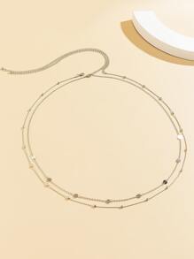 2入組唱片裝飾腰鏈 - 銀色 - 查看 4