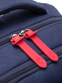 JIHUBEAR Niños Mochila funcional de color combinado de gran capacidad - Multicolor - Ver 5