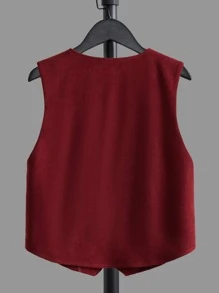 SHEIN Boys Bow Front Shirt & Vest Jacket & Trousers - Multicolor - View 6