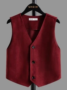 SHEIN Boys Bow Front Shirt & Vest Jacket & Trousers - Multicolor - View 12