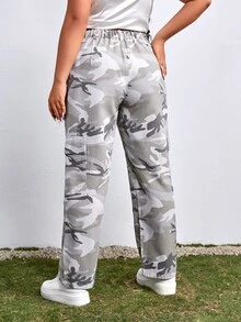 Plus Flap Pocket Cargo Jeans - Multicolor - View 2